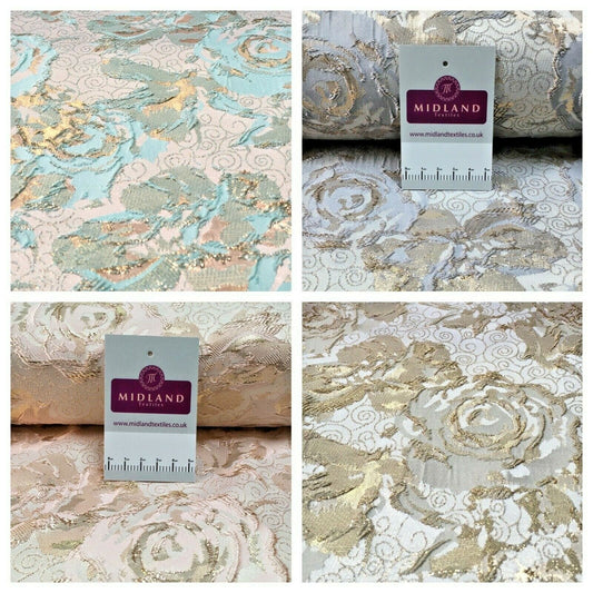 Floral banarsi Brocade waistcoat Jacquard Fabric MA1401 Mtex