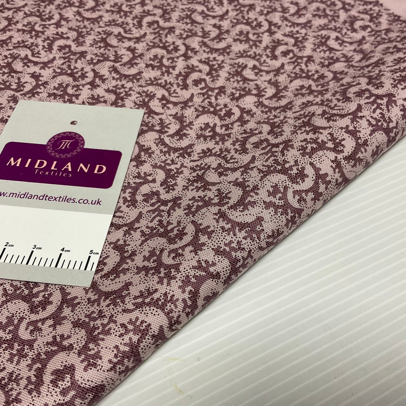 £5.99 Mauve Blush Autumn Harmony Stof Crafting 100% Cotton Fabric by Metre M1926