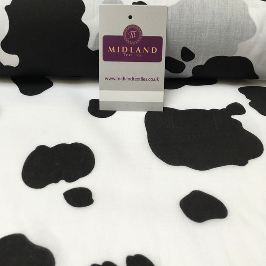 £2.50/m Animal Printed Poly Cotton ideal for masks & craft fabric 45" Wide MS934