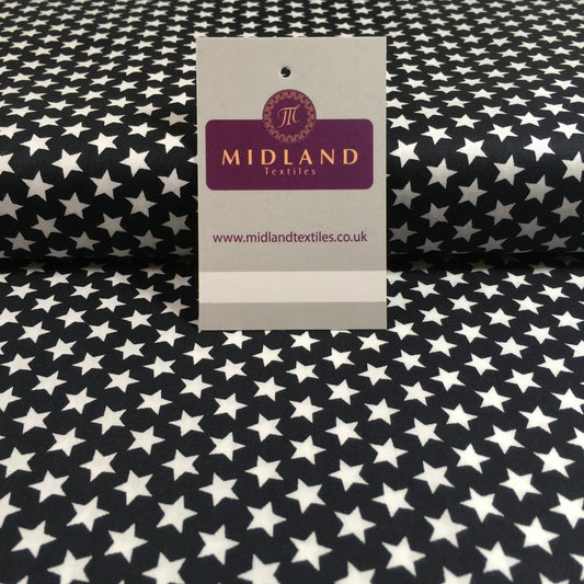 Black and White printed 100% Cotton Poplin Craft fabric 45" M733 Mtex