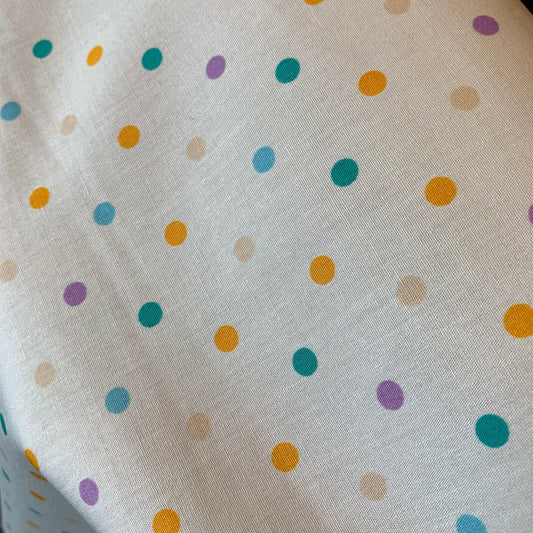 £5.99 Spot Polka Dots Multi Coloured Dress Craft 100% Cotton Poplin 45" M21