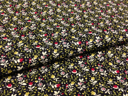 £5.99 100% Cotton Printed Fabric 58" Wide Floral Small - Per Metre-Midtex M120