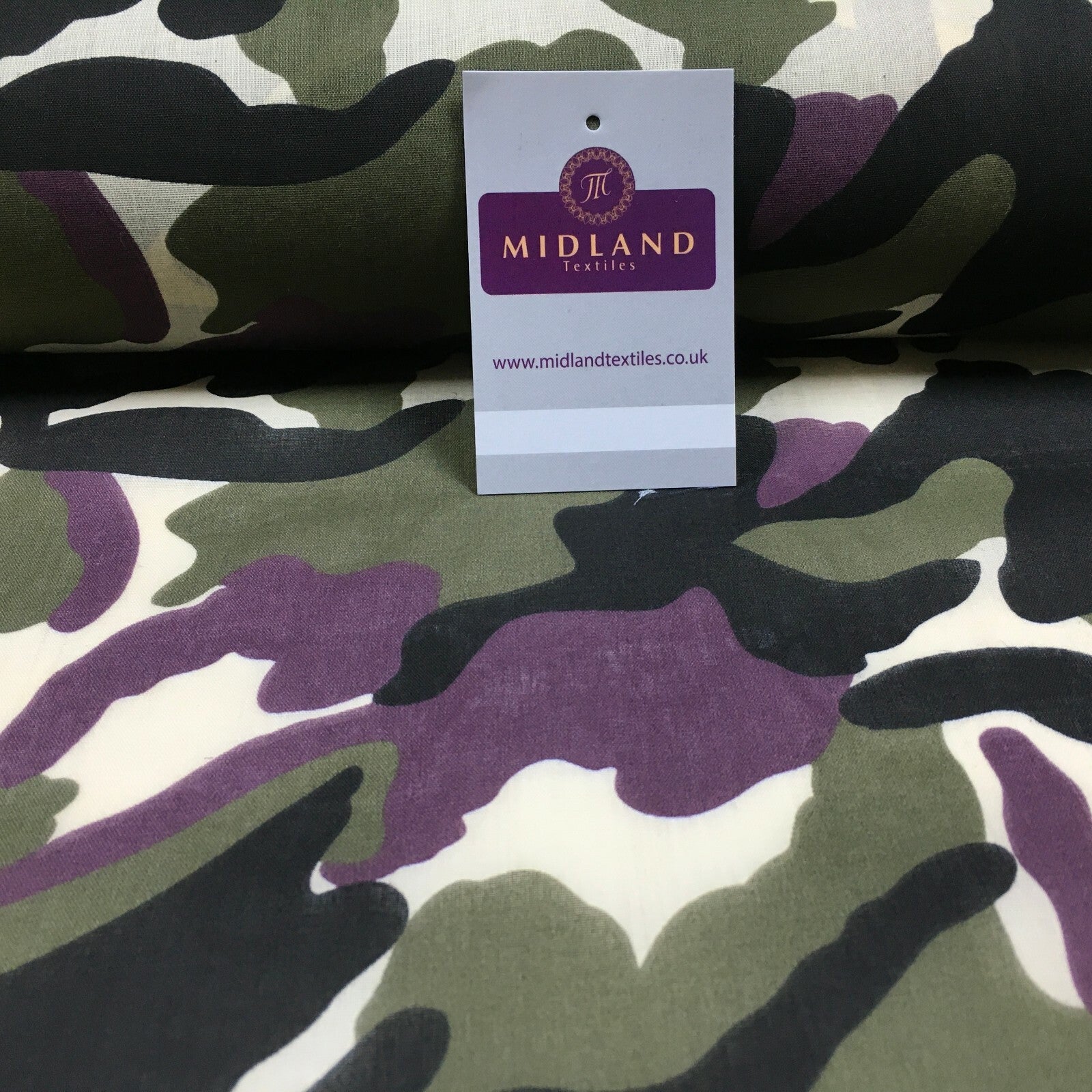 £2.50/m Army Military Camouflage  Polycotton Fabric 110cm Wide MS1352 Mtex