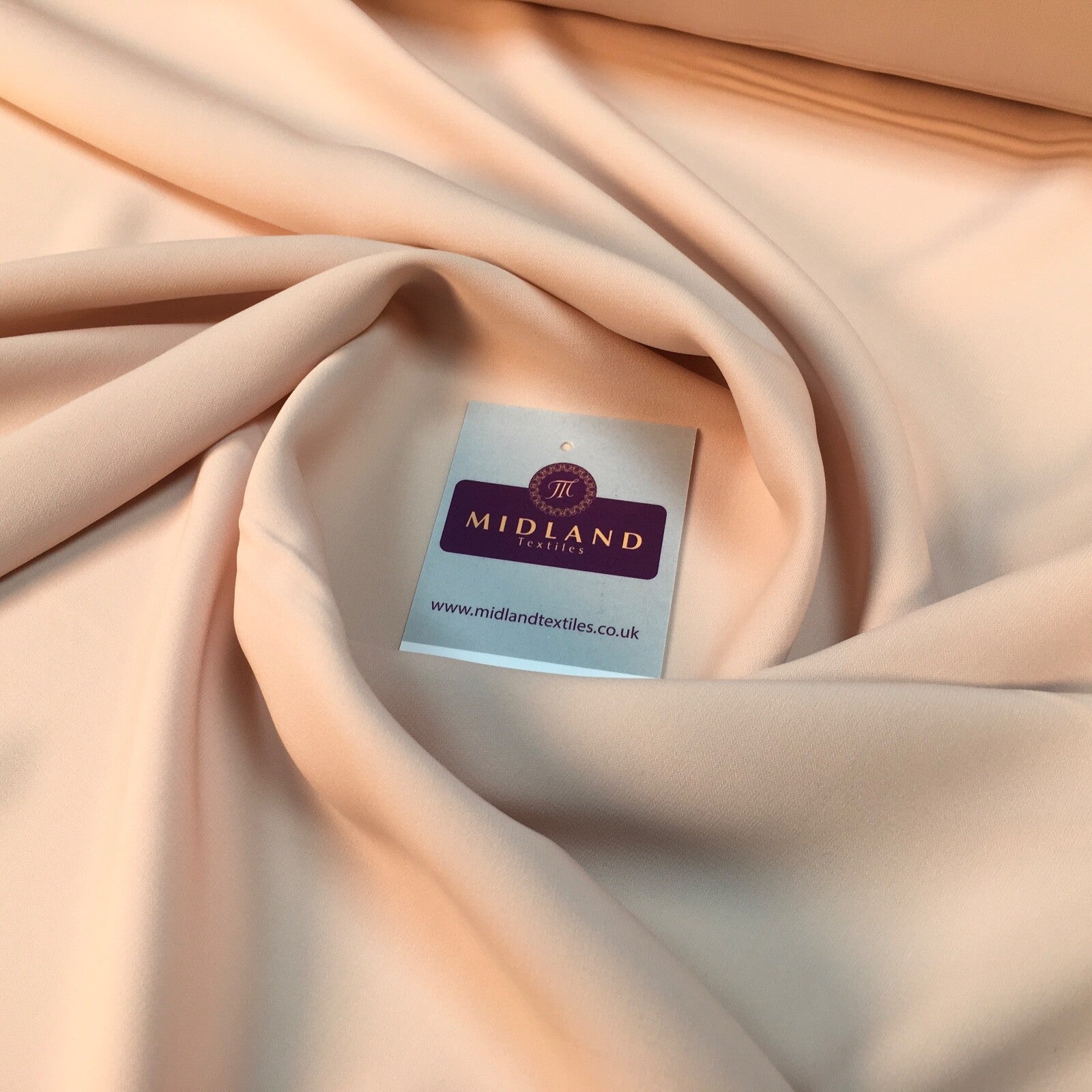 £5.49 Luxury Crepe Micro Peach-skin Dress Fabric Bonanza Midtex 50 Colours M400