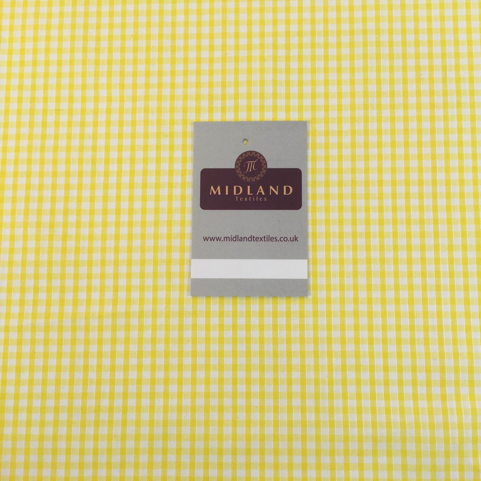 New 1/8 Gingham Polycotton Fabric  12 colours 44 wide Midtex M23 Mtex