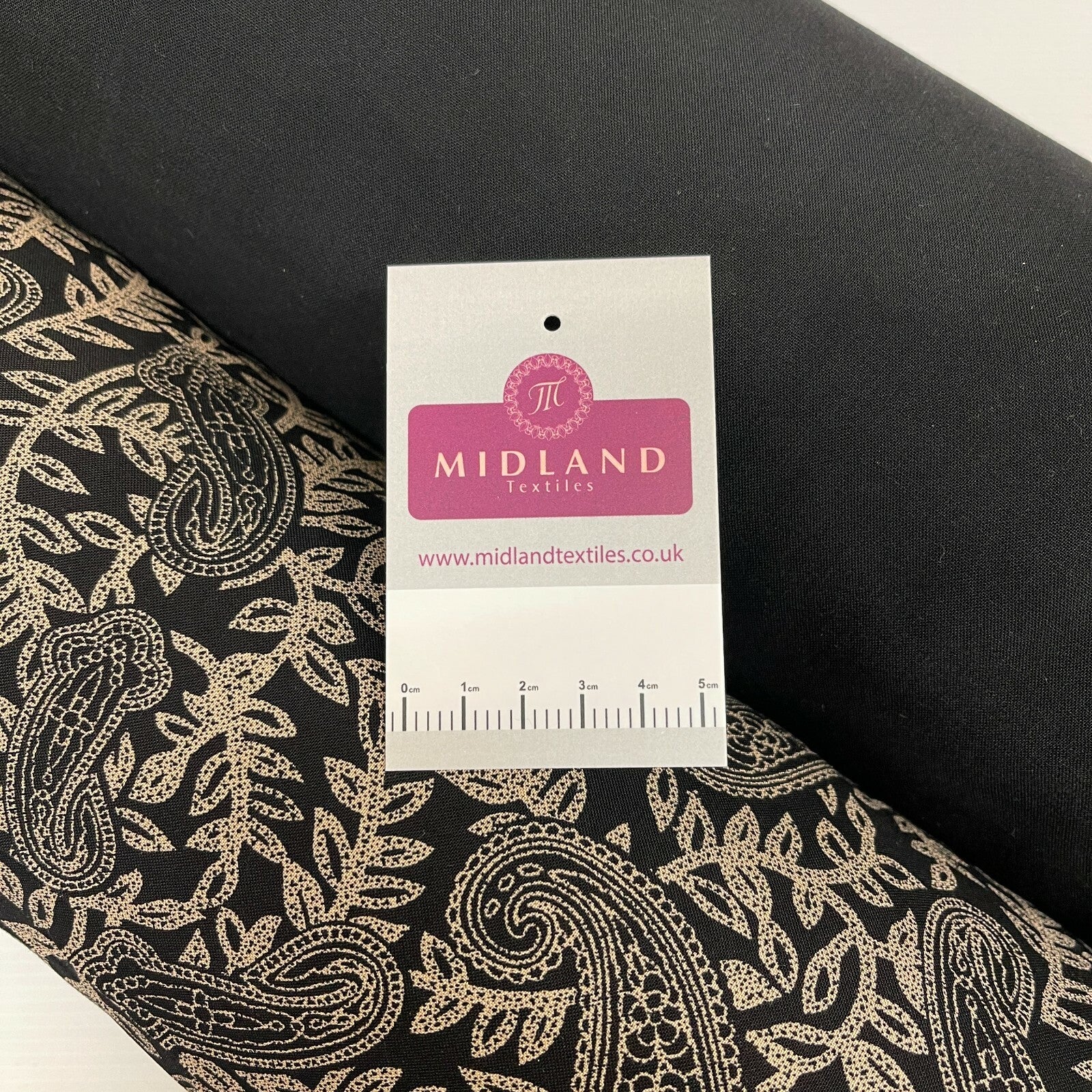 Paisley Printed Plain Viscose dress Fabric MD1530