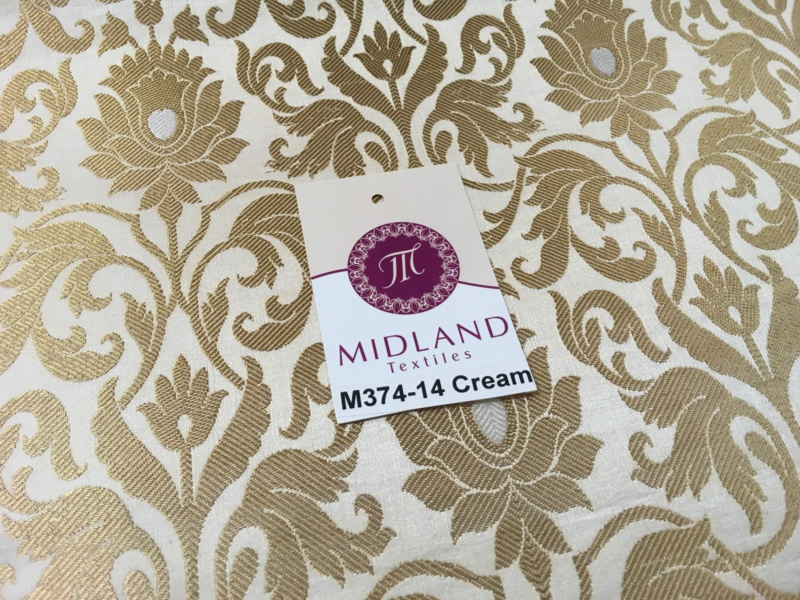 Indian floral ornamental gold metallic Banarsi brocade 44 inches wide M374 Mtex