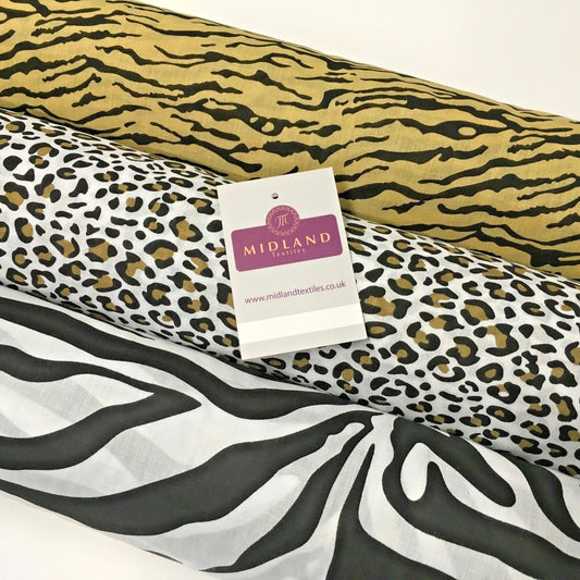 £2.50/m Animal Printed Poly Cotton ideal for masks & craft fabric 45" Wide MS934