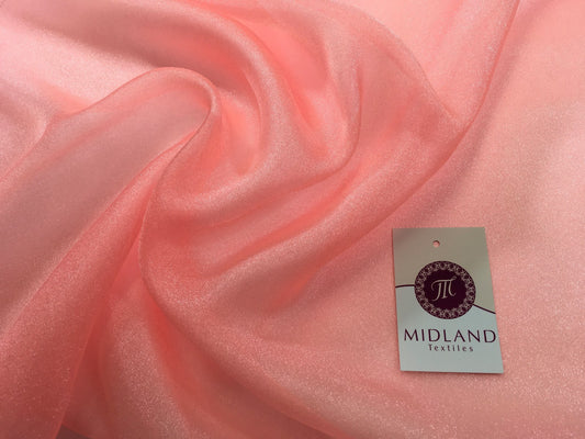 £2.50 Japanese CRYSTAL ORGANZA WEDDING BRIDAL DANCE VEIL DRESS FABRIC 45" M111