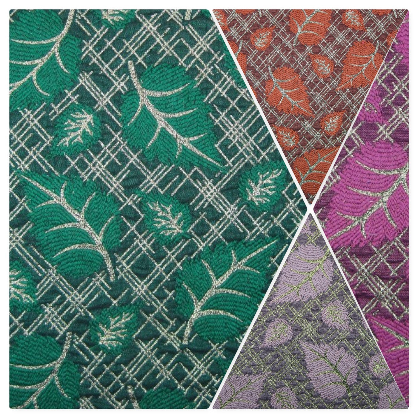 £7.50 Indian Gold Metallic leaf brocade waistcoat, jacket fabric 58' M709