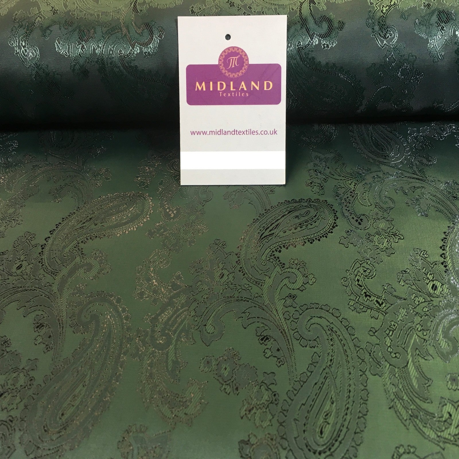 £6.25 Two Toned Paisley Metallic Jacquard Lining perfect for ties 56' Wide M771