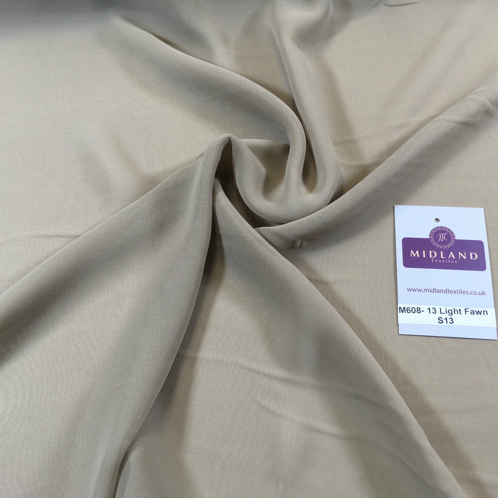 £2.50 Hi-Multi Caress Chiffon Sheer Fabric Semi-Transparent 42' M608 Mtex