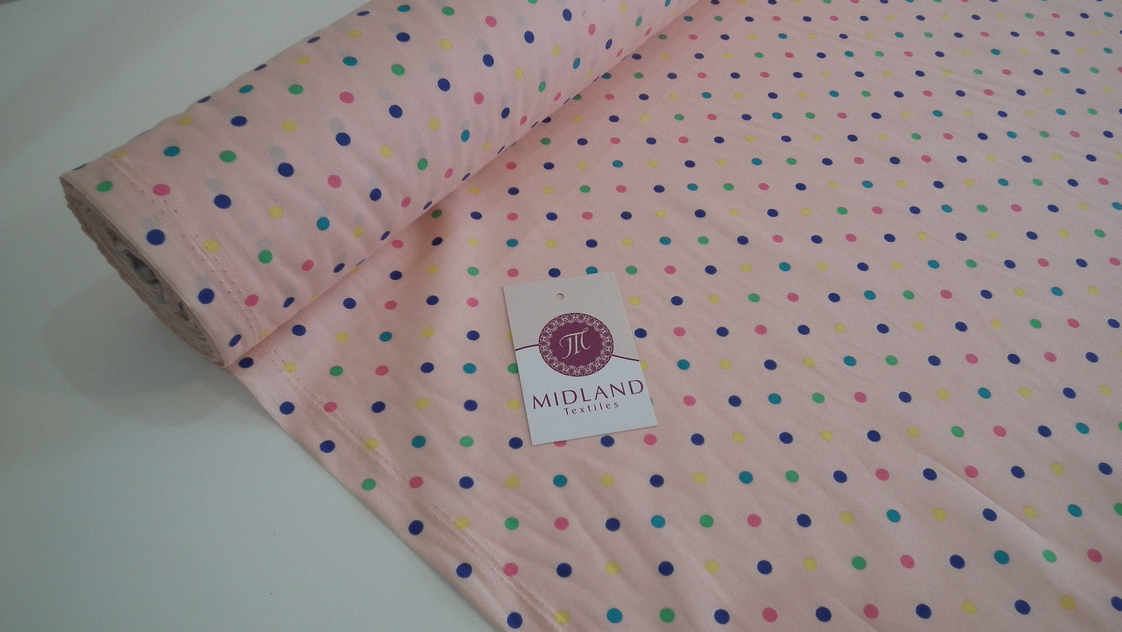 £5.99 Spot Polka Dots Multi Coloured Dress Craft 100% Cotton Poplin 45' M21