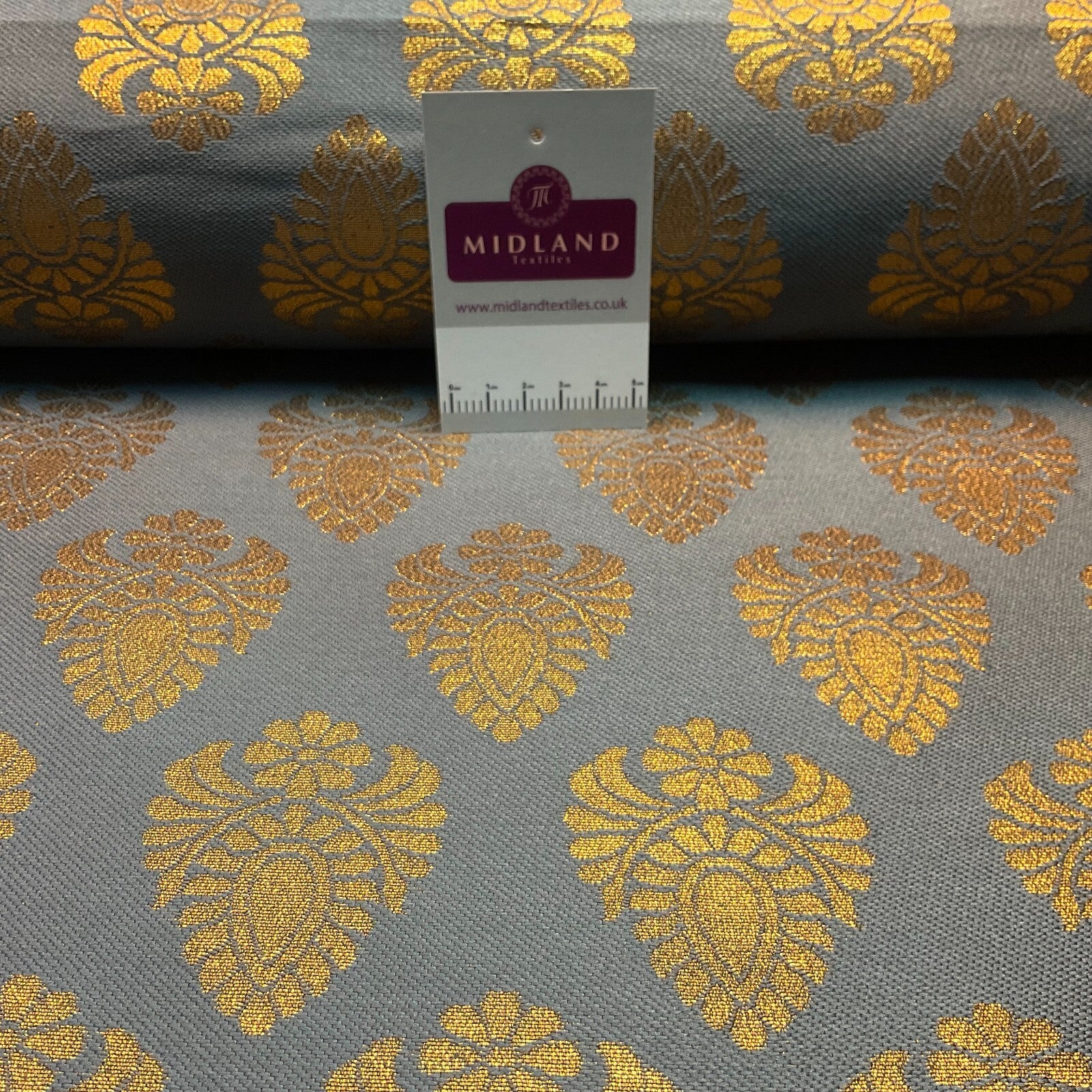 £15 Indian Banarsi fabric Brocade Geometric waistcoat wedding 125cm M1686