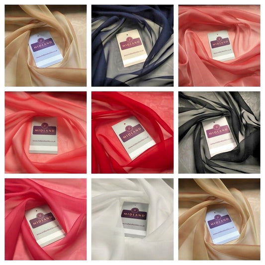 Plain Catonic Chiffon Ideal for scarfs, decorations Fabric 57" wide MD895