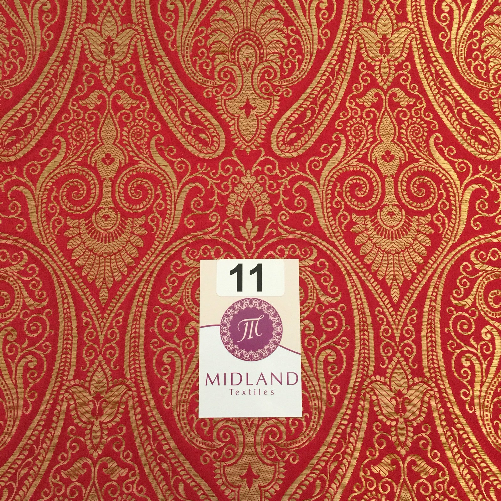 £14.99/m Luxury Gold Paisley Indian Banarsi Brocade Fabric M246 Metallic Bridal