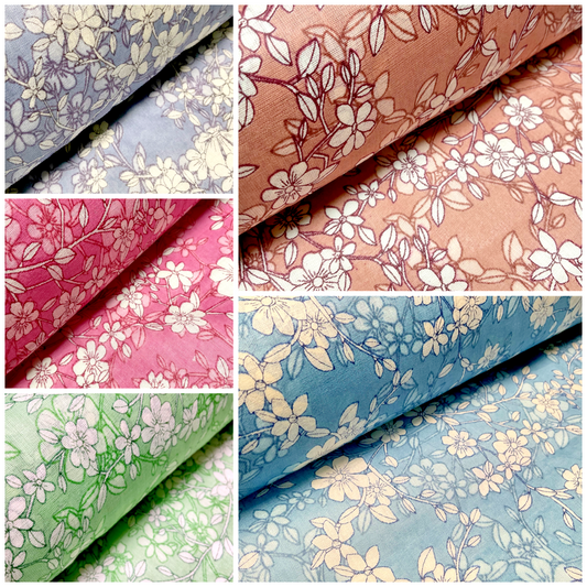 £5.99 Cotton Voile Pastel Summer Floral Printed Dress fabric 111cm M1594