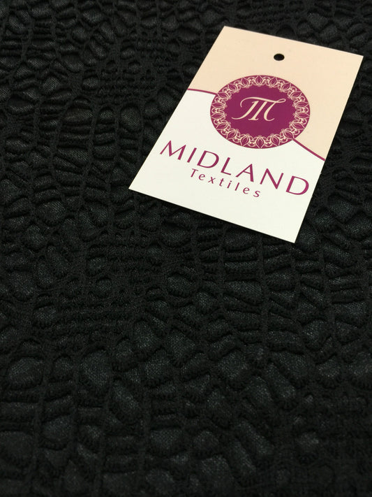 £4.99/m Floral paisley satin backed Bonded lace net 58" wide one way stretch M10