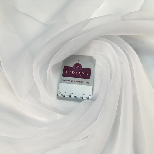 Plain Georgette Chiffon Lightweight sheer Fabric 150 cm M687 Mtex