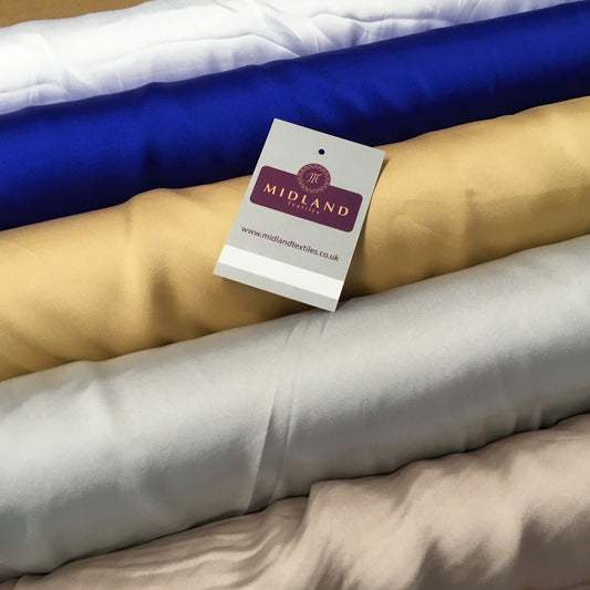 £4.99/m Silky Charmeuse Lightweight Satin bridal dress fabric 58" MD831 Mtex