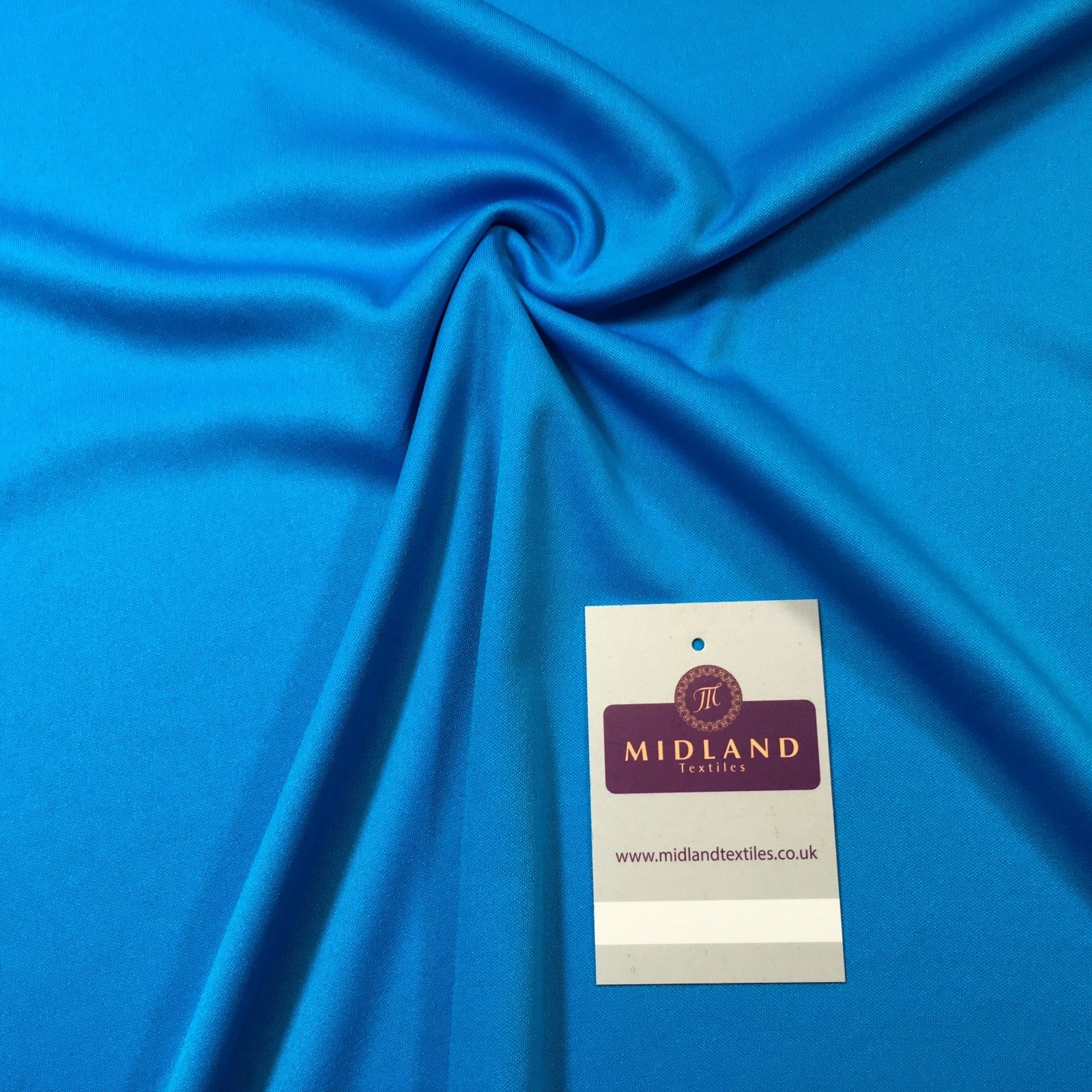 £2.99 Turquoise plain polyester lightweight knit sportswear 58' M720-54