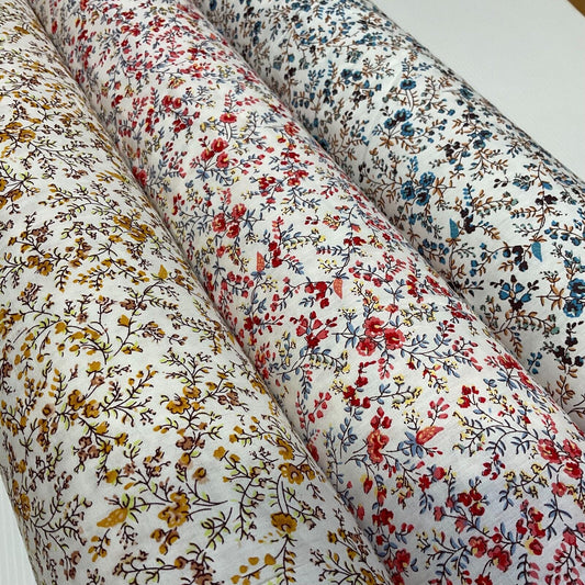 Soft touch 100% Cotton small floral ditsy printed dress fabric M1653