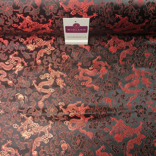 £8.20 Chinese oriental Dragon Shanghai Brocade dress fabric 110cm wide MK1045