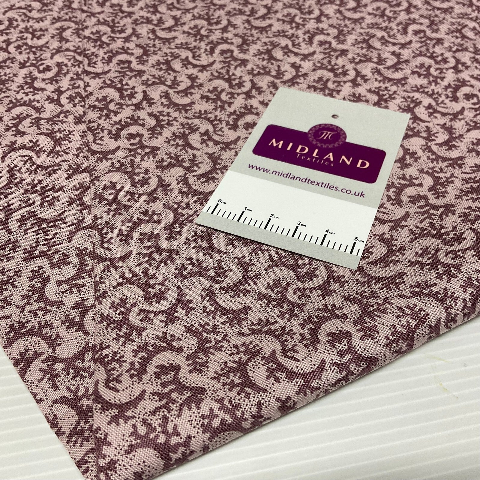 £5.99 Mauve Blush Autumn Harmony Stof Crafting 100% Cotton Fabric by Metre M1926