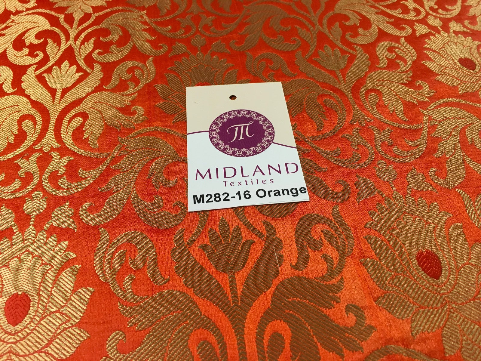 Indian floral ornamental gold metallic Banarsi brocade 44 inches wide M374 Mtex