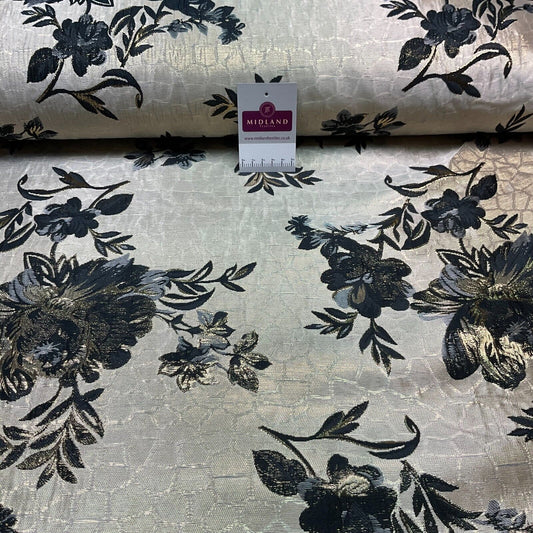 Indian Large Floral Banarsi brocade waistcoat wedding fabric 140cm wide M1684