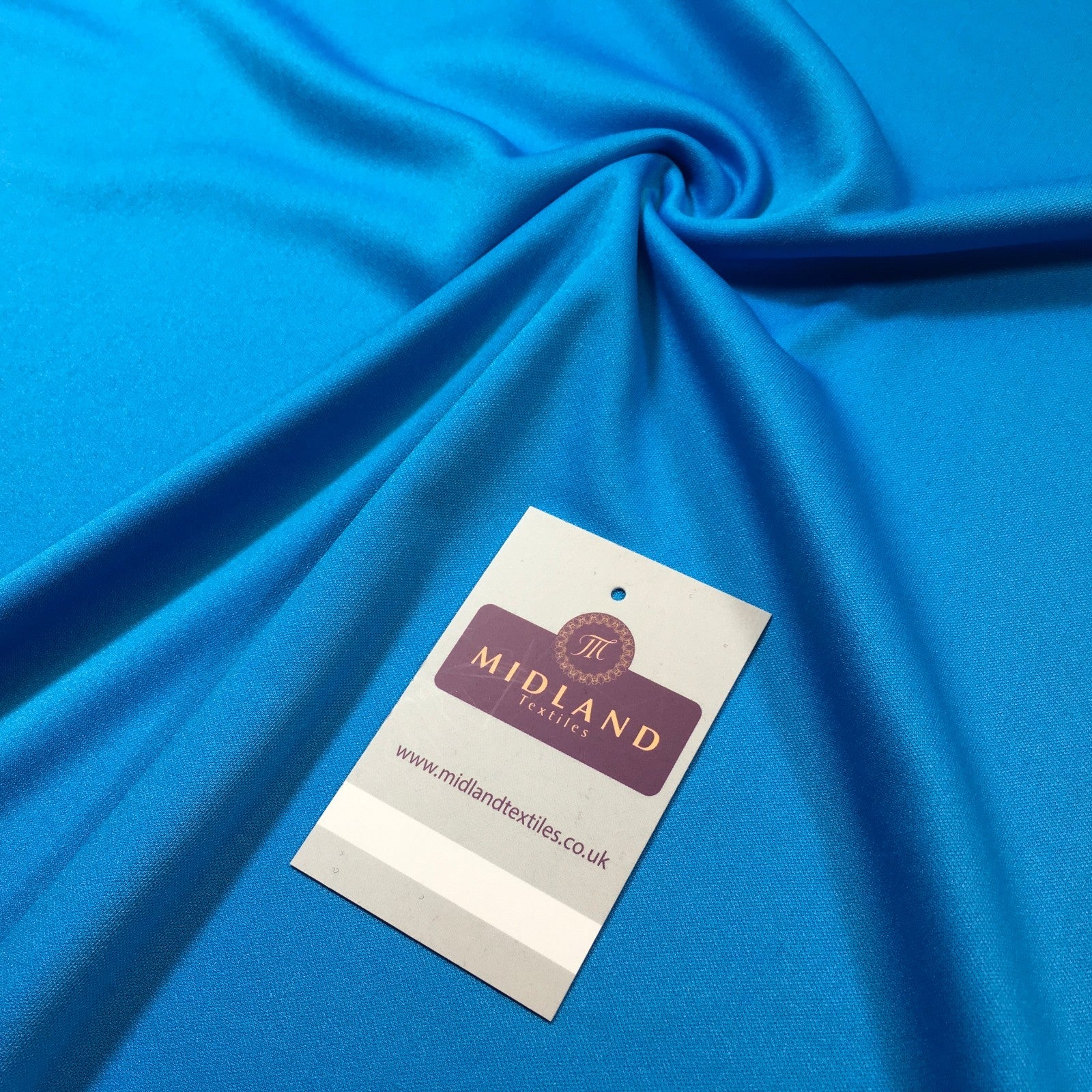 £2.99 Turquoise plain polyester lightweight knit sportswear 58' M720-54