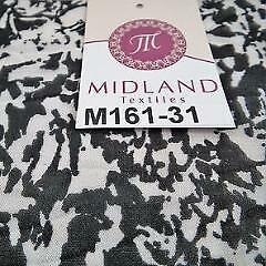 £2.99 Black and White Abstract printed chiffon fabric 44' wide M161-31