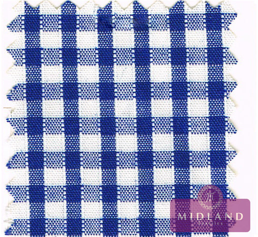 New 1/8  Gingham Polycotton Fabric  12 colours 44 wide Midtex M23 Mtex