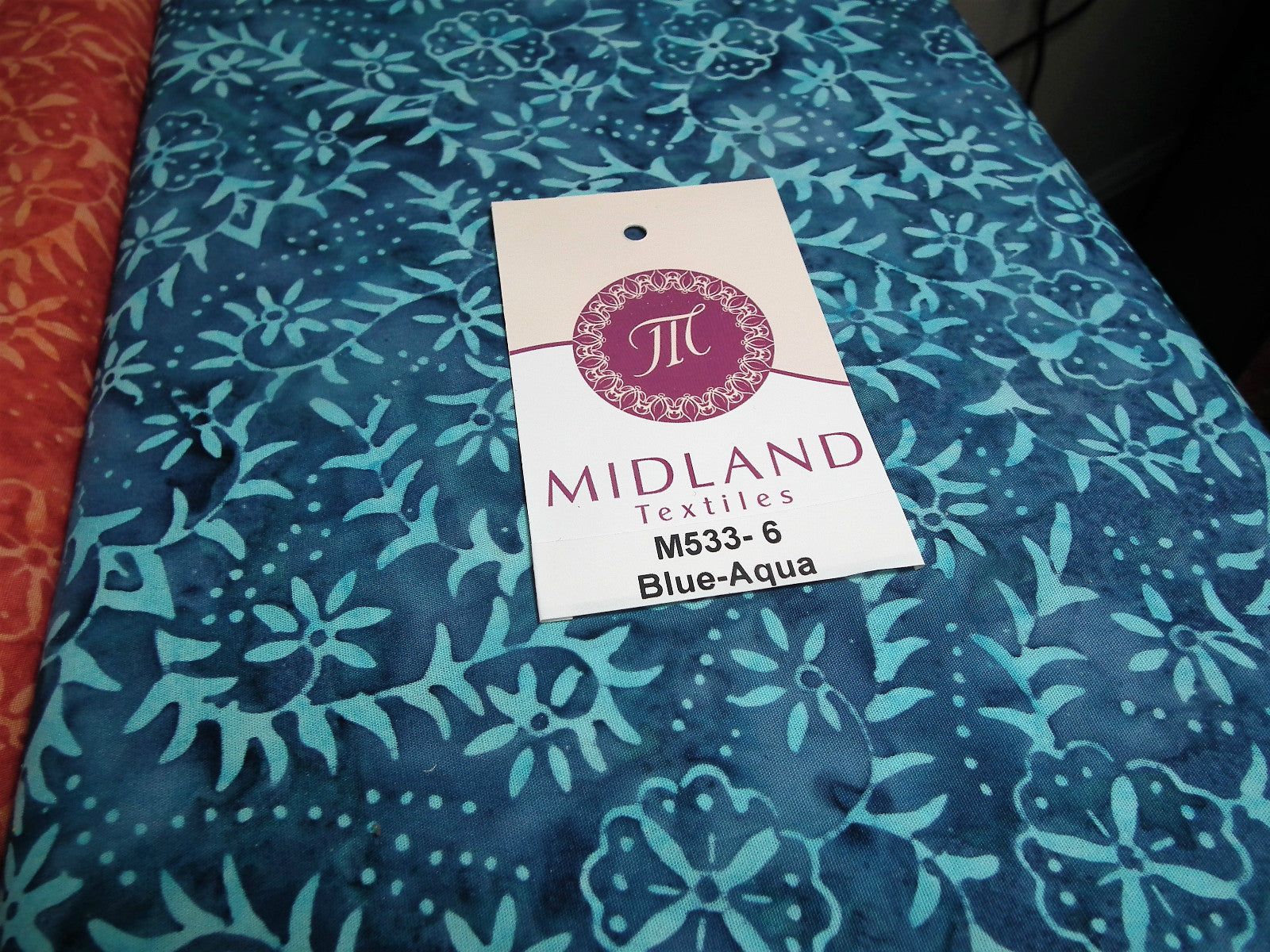 Fabric Freedom Floral Bali Batik Print Fabric 100% Cotton 40' Wide M533 Mtex