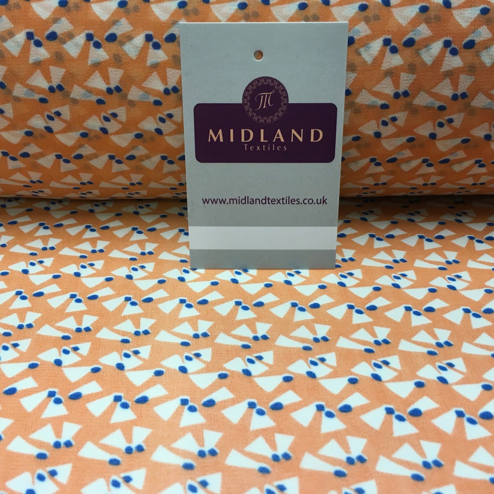 Salmon Printed Crepe chiffon Dress Fabric 150cm Wide MK1190-15 Mtex