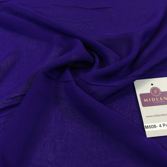 £2.50 Hi-Multi Caress Chiffon Sheer Fabric Semi-Transparent 42" M608 Mtex
