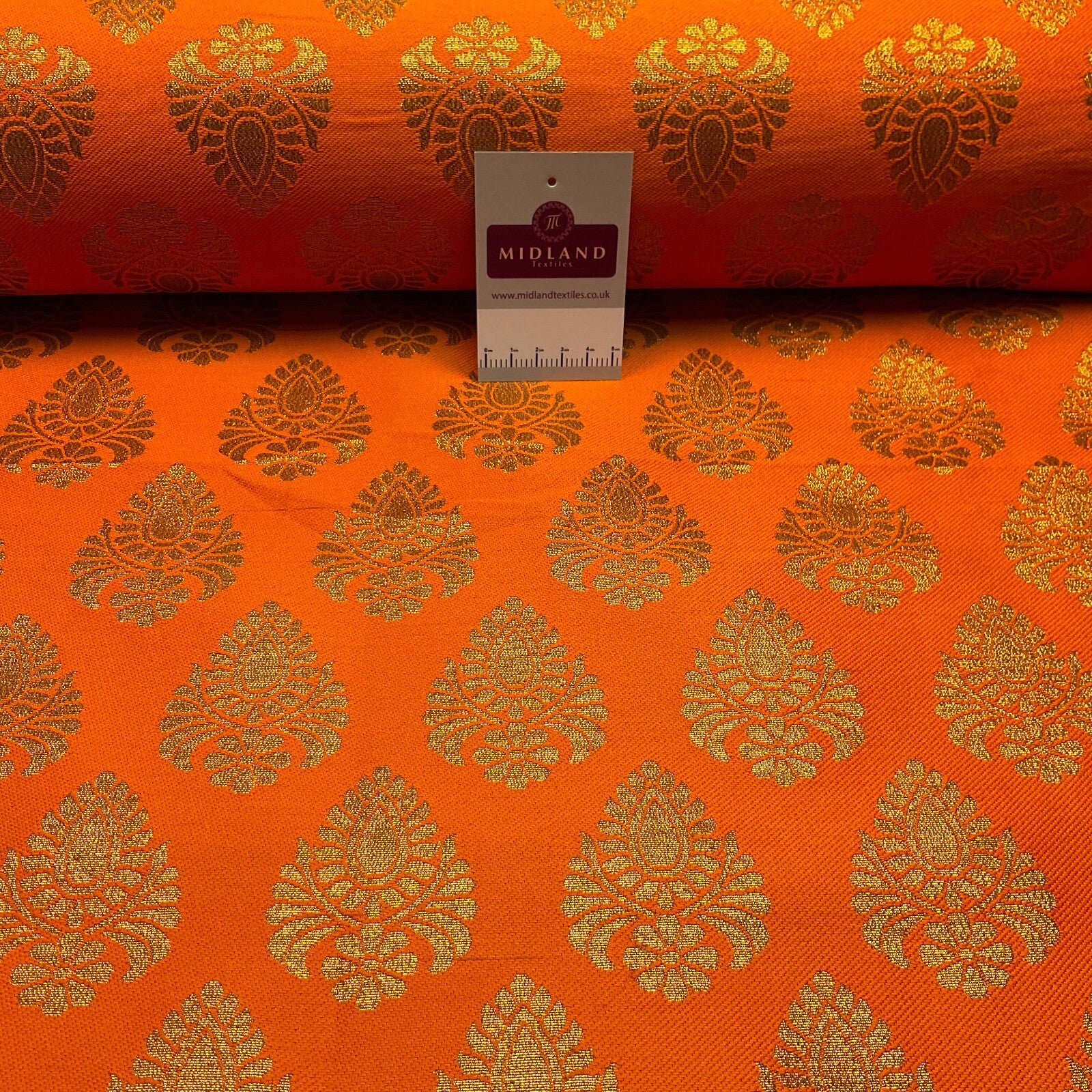 £15 Indian Banarsi fabric Brocade Geometric waistcoat wedding 125cm M1686