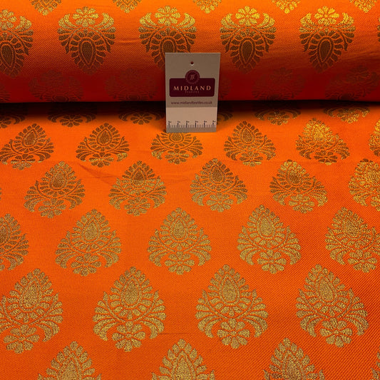 £15 Indian Banarsi fabric Brocade Geometric waistcoat wedding 125cm M1686