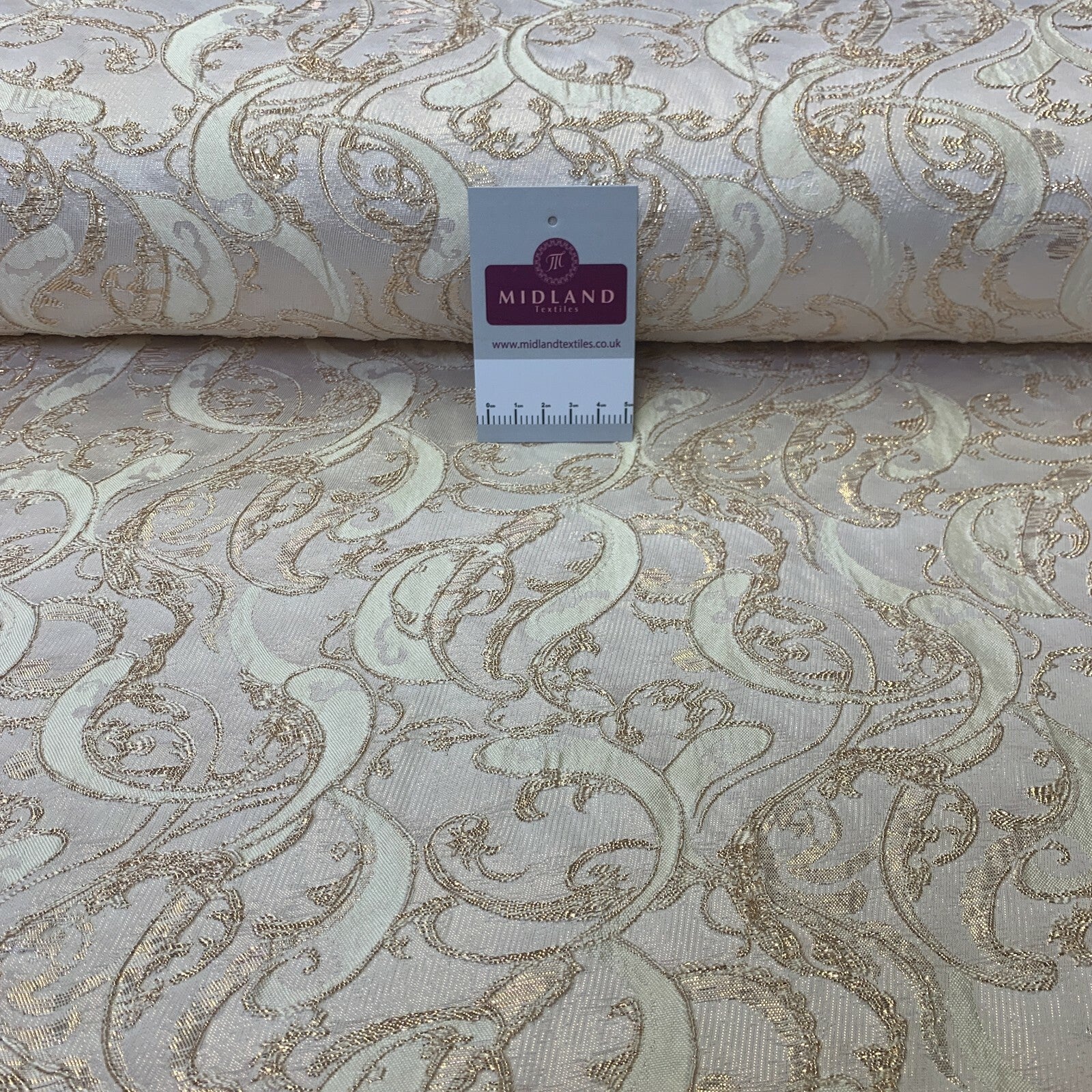 £15 Lurex Ornamental Brocade wedding fabric M1498 Mtex