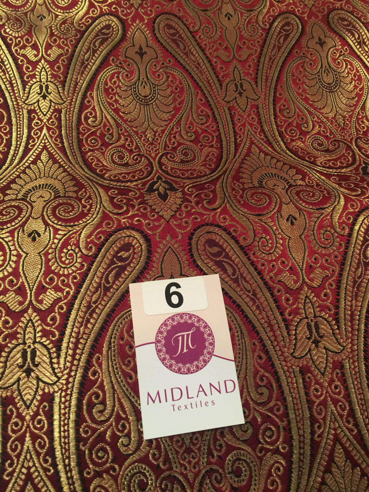 £14.99/m Luxury Gold Paisley Indian Banarsi Brocade Fabric M246 Metallic Bridal