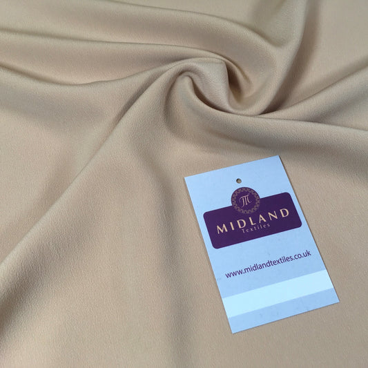 £5.99/m PLAIN PEACH-SKIN POWDER TOUCH  CREPE DRESS FABRIC BY THE METRE M5