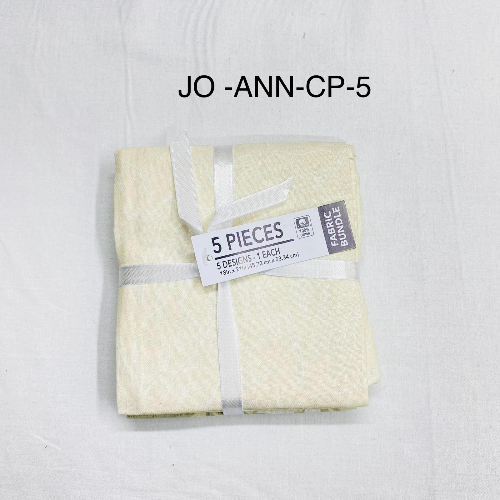 5 Piece 100% Cotton 5 Designs Fat Quarter Bundle - 45cm x 53cm Fabric M1981