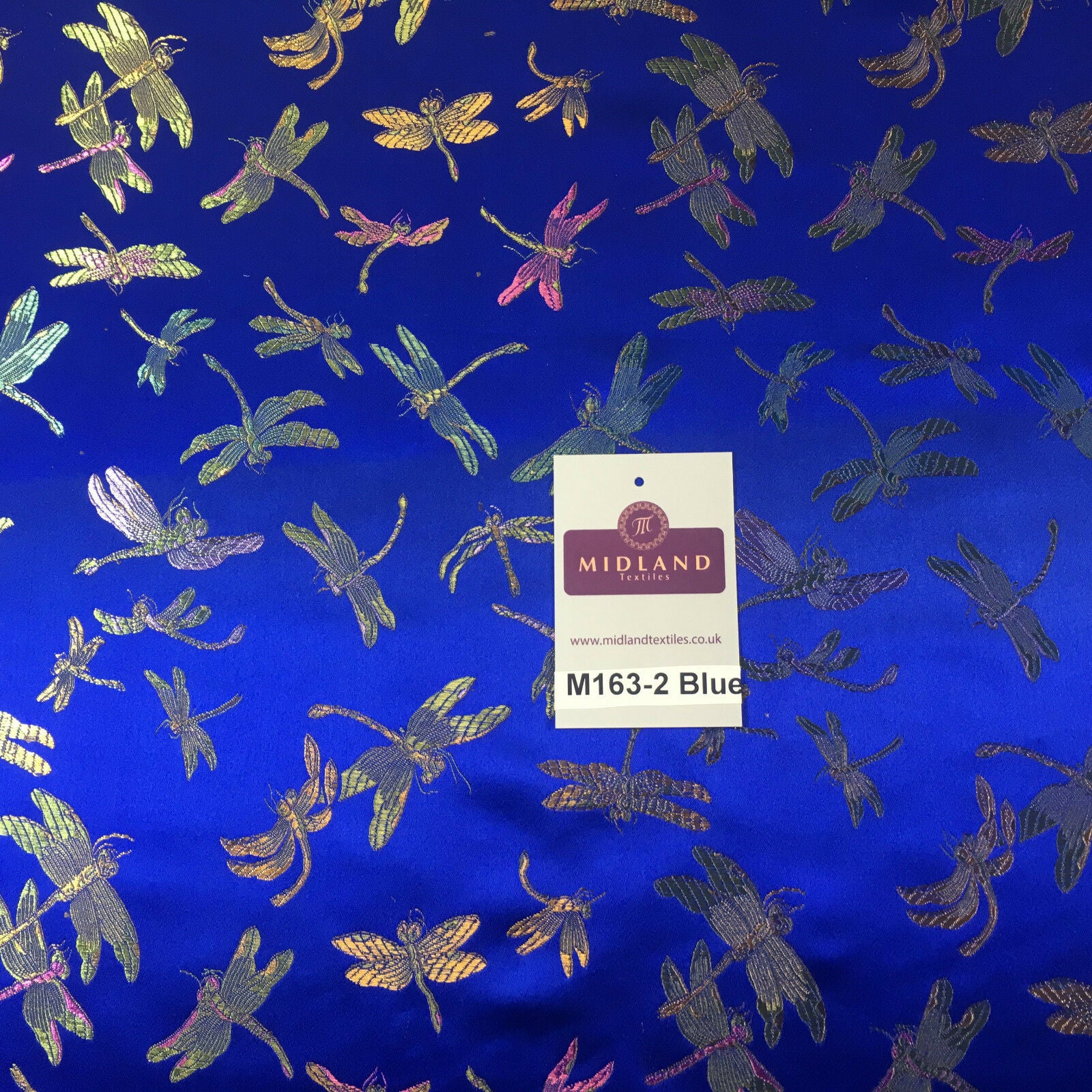 CHINESE ORIENTAL GOLD DRAGONFLY BROCADE SILKY SATIN DRESS FABRIC 44' M163