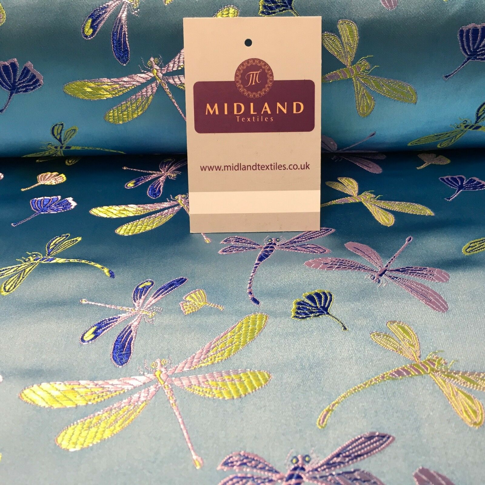 CHINESE ORIENTAL GOLD DRAGONFLY BROCADE SILKY SATIN DRESS FABRIC 44' M163