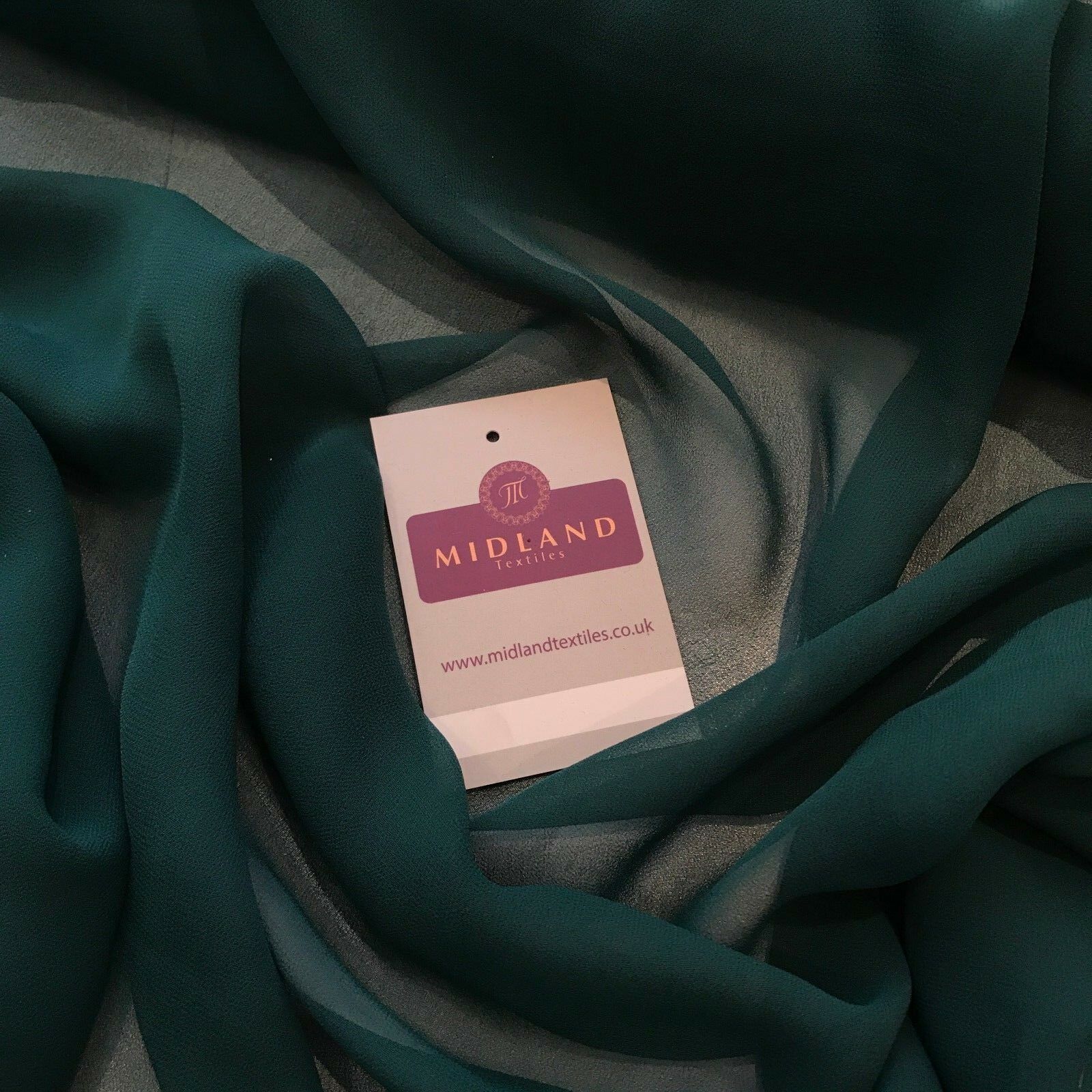 Moss Crepe Chiffon Sheer Fabric Semi-Transparent 44' 100% Polyester M430 Mtex