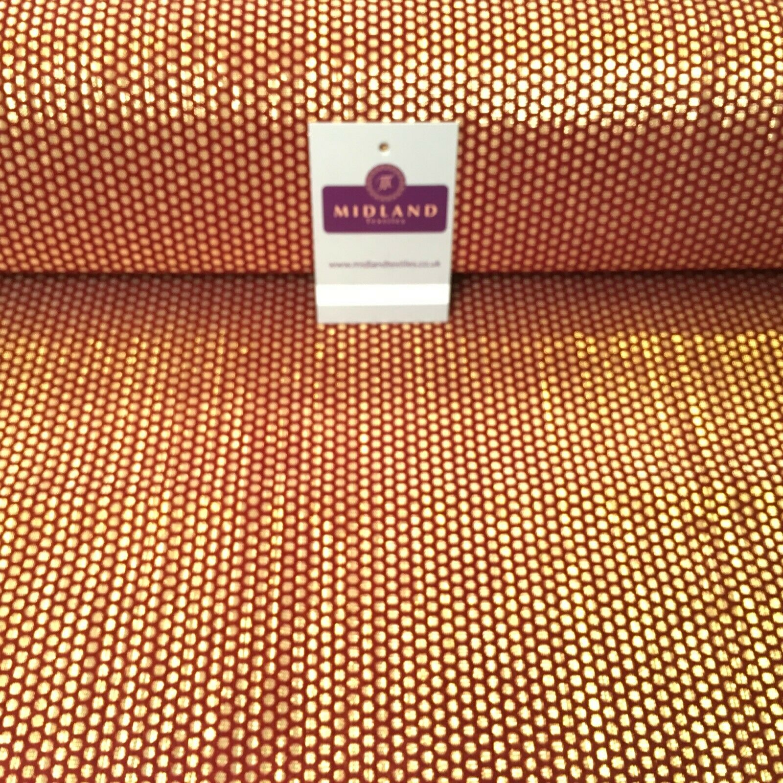 Geometric Gold Spot Dot Flocked Lame Fabric 114 cm Wide MA1177 Mtex