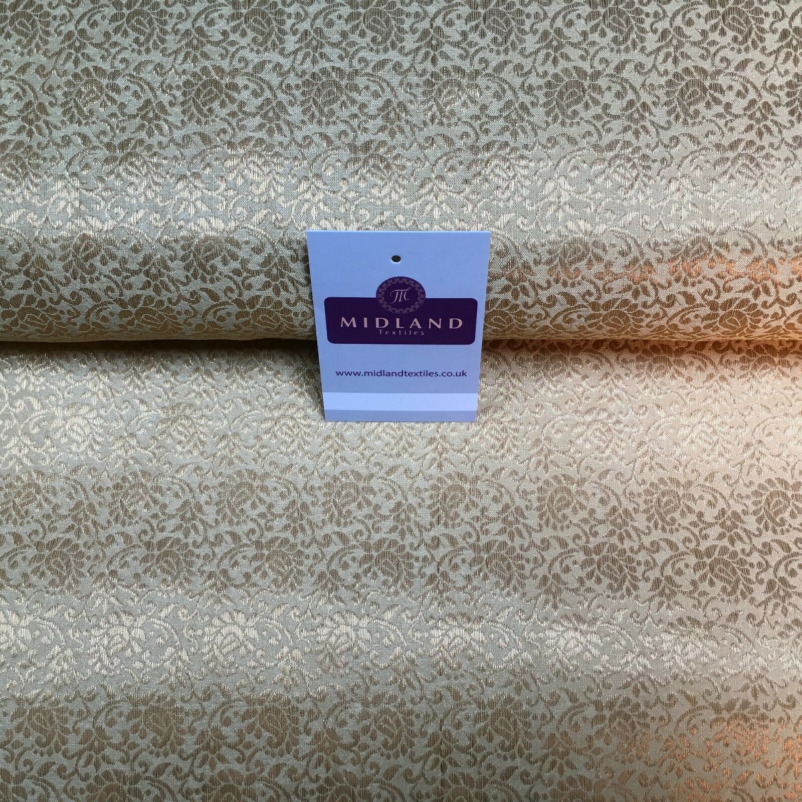 Floral Gold Textured Banarsi Lame Brocade Fabric 111 cm MA1124 Mtex