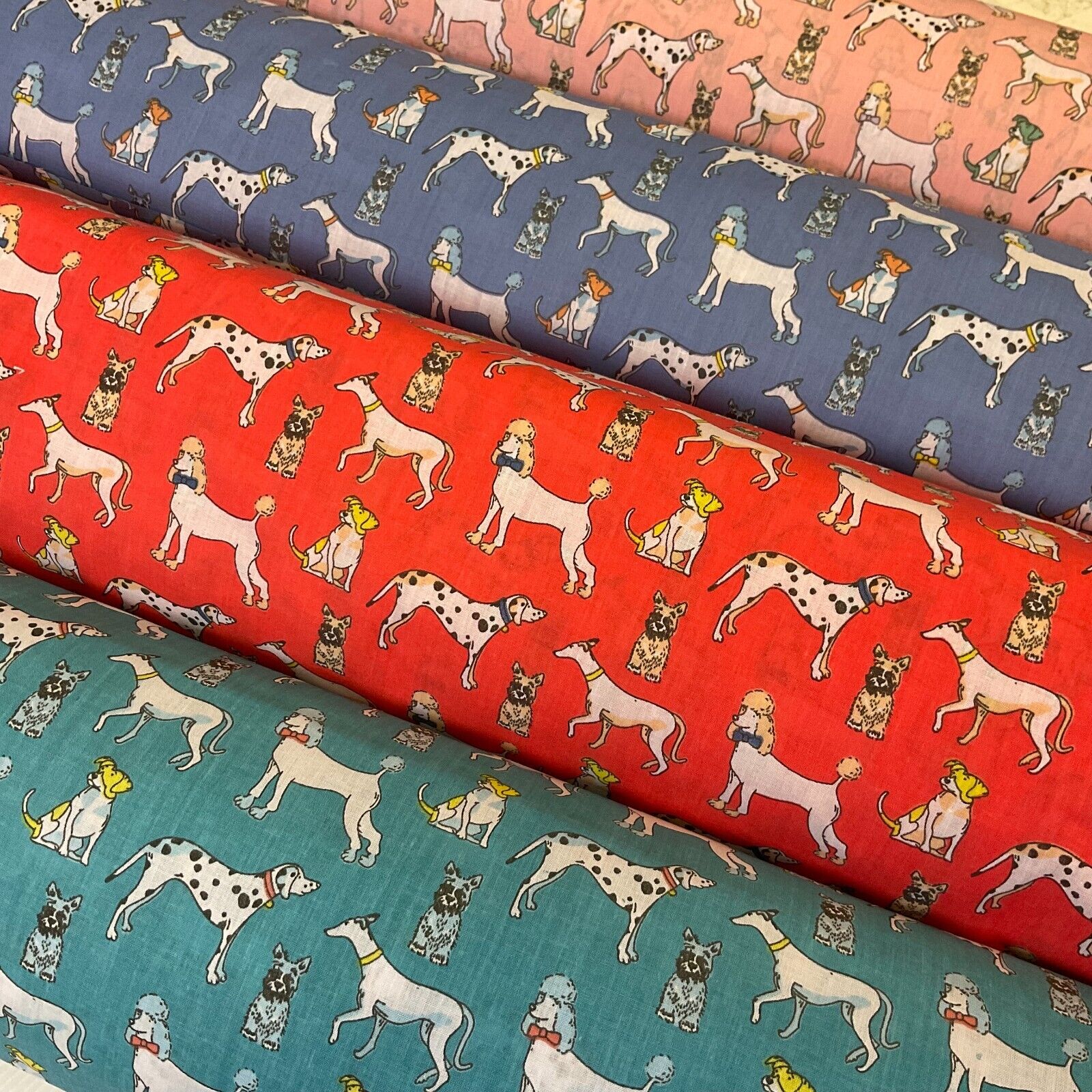 Dalmatian Dog Animals Poly cotton printed 110cm wide fabric M1705