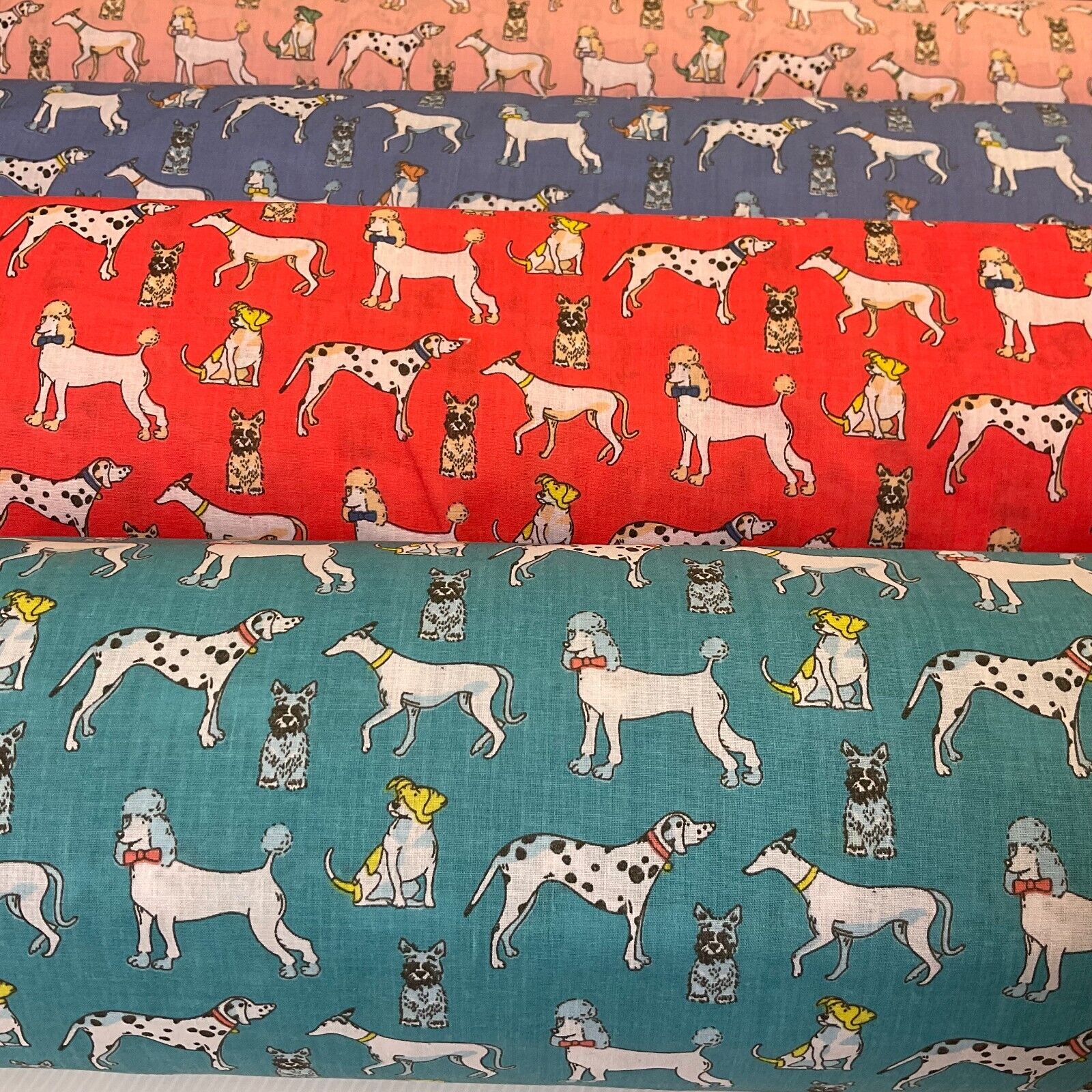 Dalmatian Dog Animals Poly cotton printed 110cm wide fabric M1705