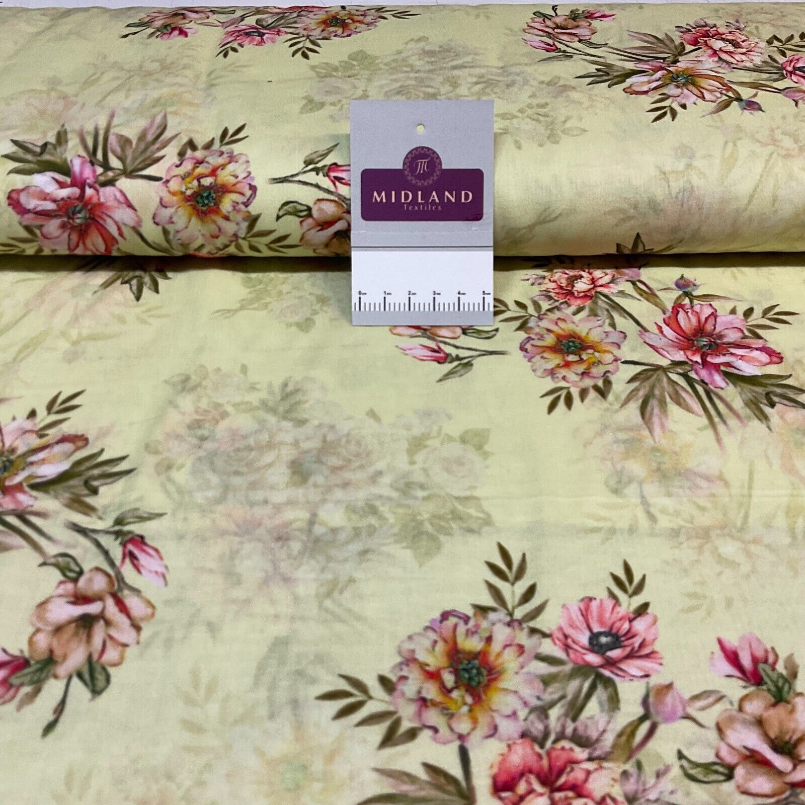 Cotton Lawn Summer Vintage Floral Printed Dress fabric 100% M1670